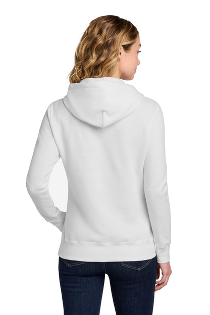 White Port & Co Women's Core Fleece Pullover Hooded Sweatshirt LPC78H plain