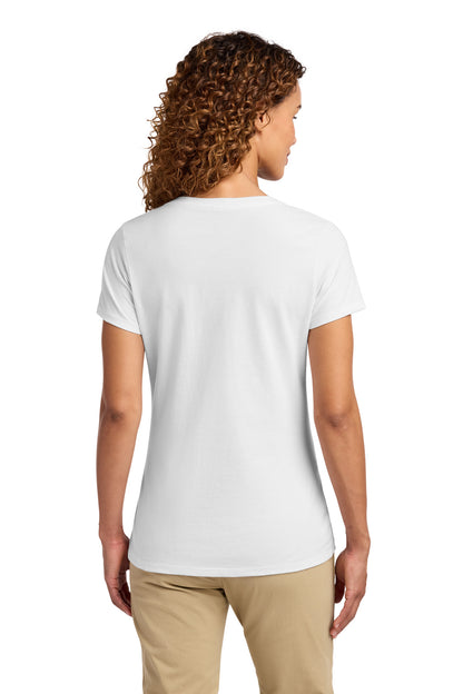 White Port & Co Women's Fan Favorite V-Neck Tee. LPC450V plain