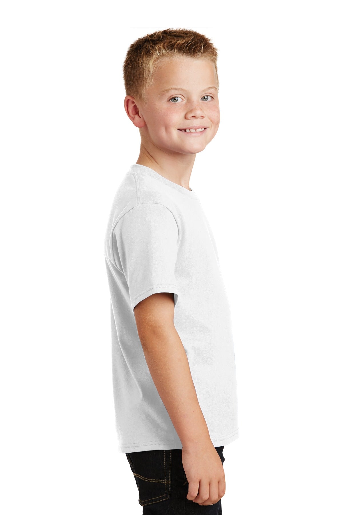 White Port & Co Youth Fan Favorite Tee. PC450Y plain