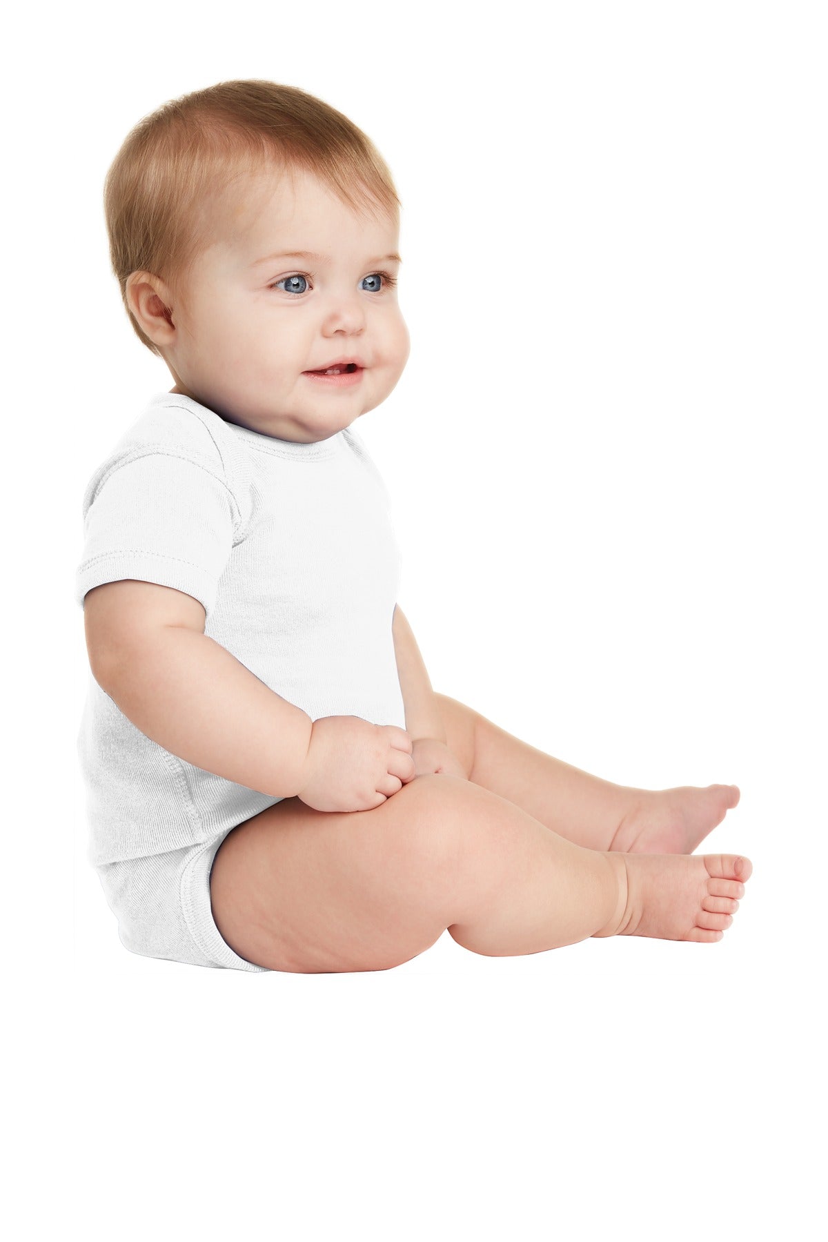 White Rabbit Skins Infant Short Sleeve Baby Rib Bodysuit. RS4400 plain