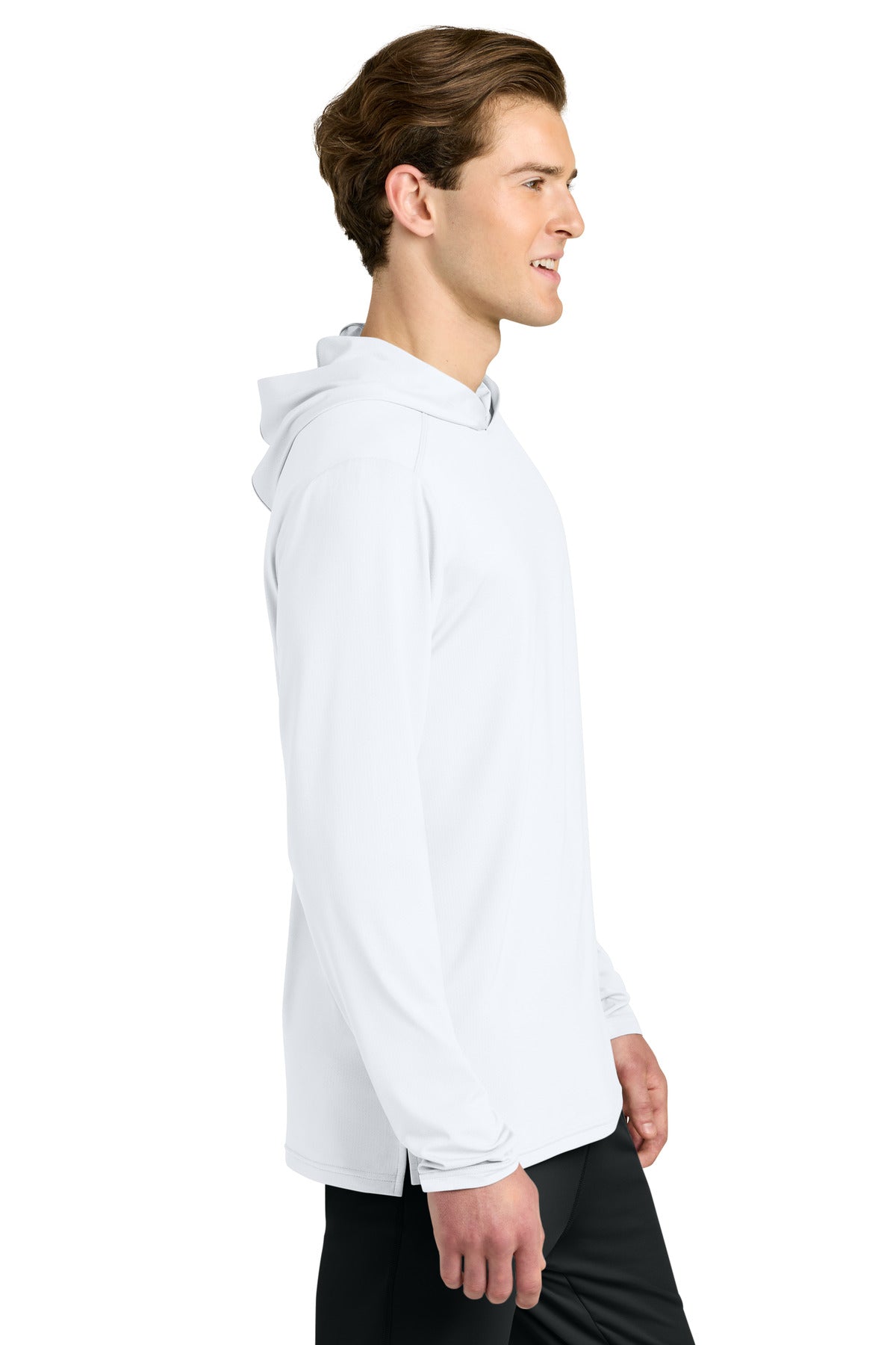 White Richardson Clutch Long Sleeve Hoodie RA7110LSH plain