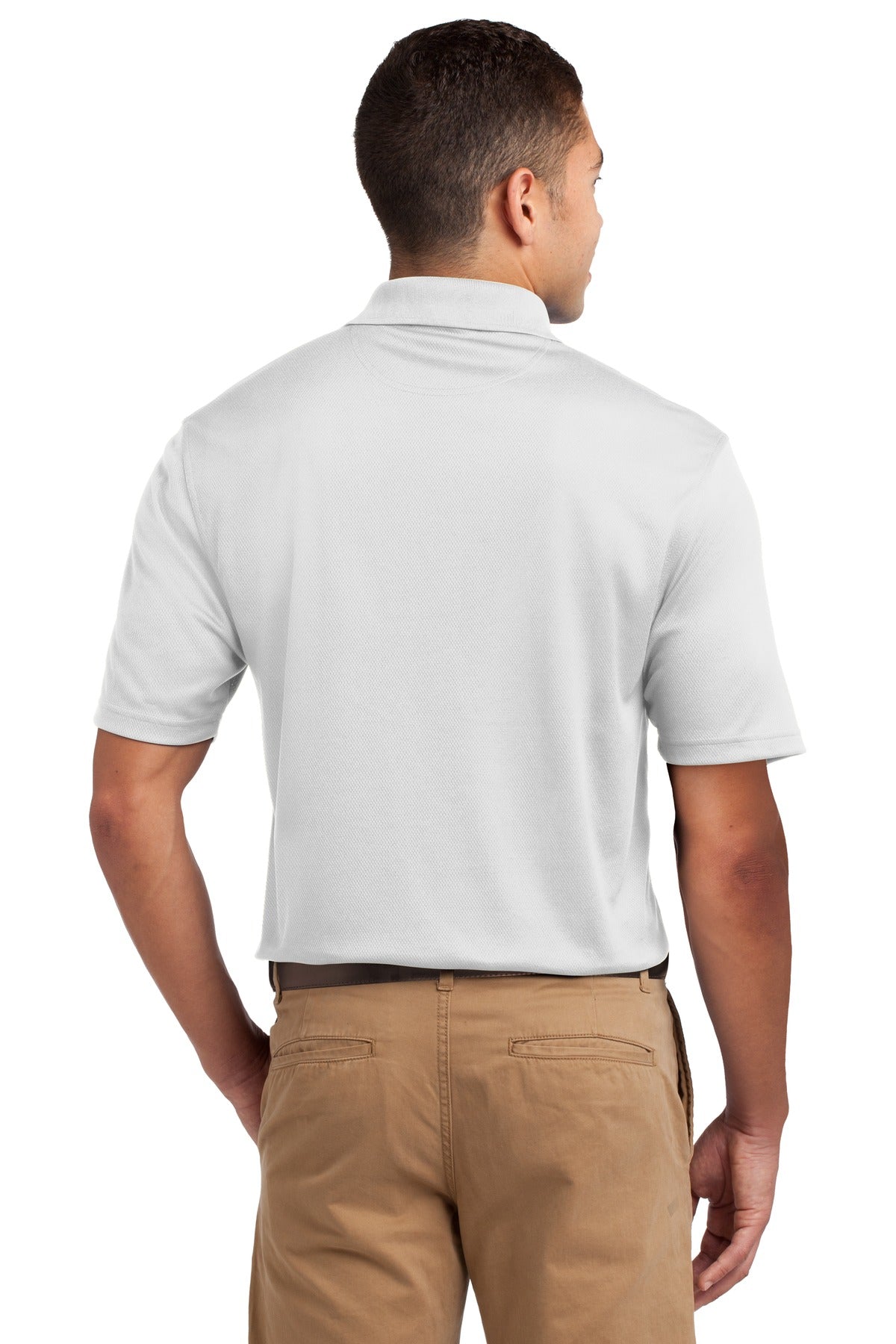 White Sport-Tek Dri-Mesh Polo. K469 plain