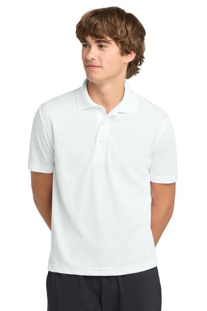 White Sport-Tek Dri-Mesh Polo. K469 plain