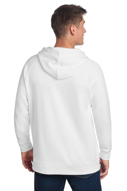 White Sport-Tek Drive Fleece Hooded Full-Zip STF201 plain