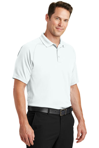 White Sport-Tek Dry Zone Raglan Polo. T475 plain