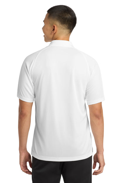 White Sport-Tek Dry Zone Raglan Polo. T475 plain