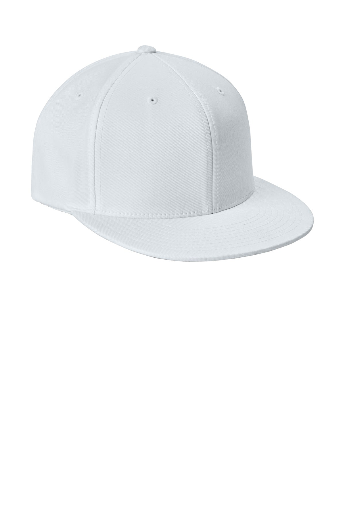 White Sport-Tek Flexfit Flat Bill Cap STC56 plain