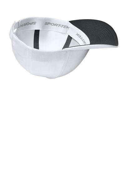 White Sport-Tek Impact Mesh Stretch-Tek Adjustable Cap STC71 plain