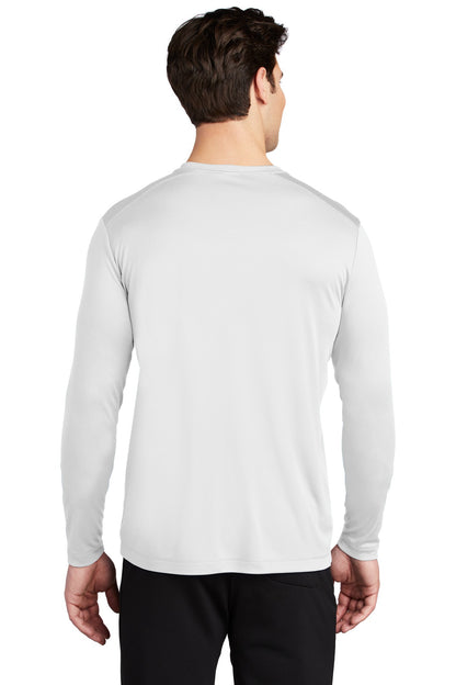 White Sport-Tek Posi-UV Pro Long Sleeve Tee. ST420LS plain