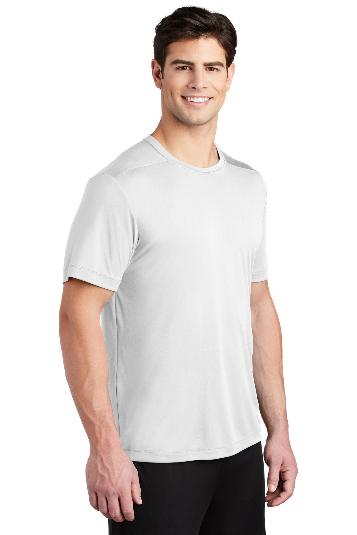 White Sport-Tek Posi-UV Pro Tee. ST420 plain