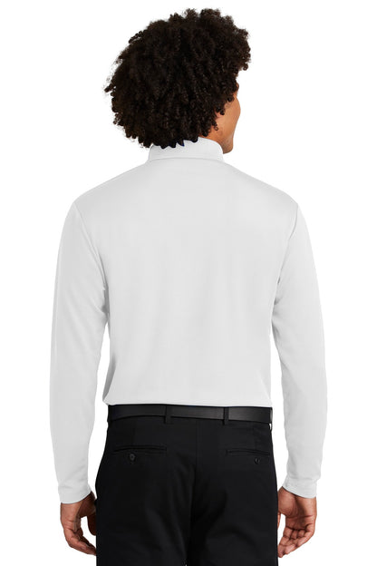 White Sport-Tek PosiCharge RacerMesh Long Sleeve Polo. ST640LS plain