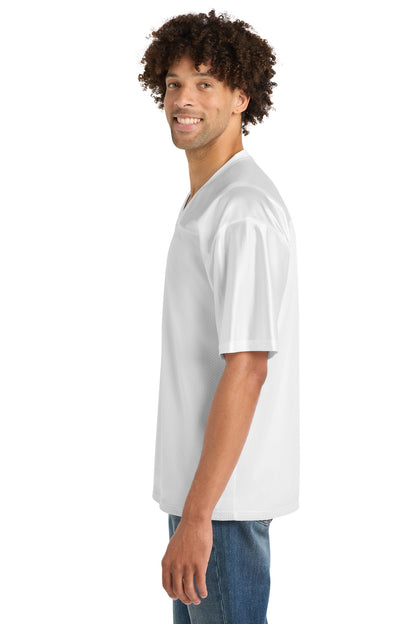 White Sport-Tek PosiCharge Replica Jersey. ST307 plain