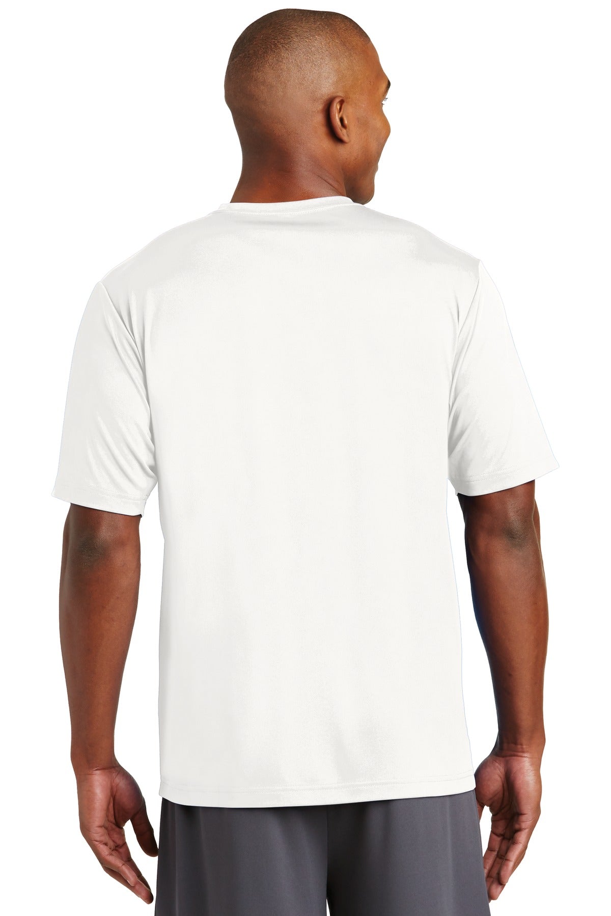 White Sport-Tek PosiCharge Tough Tee . ST320 plain