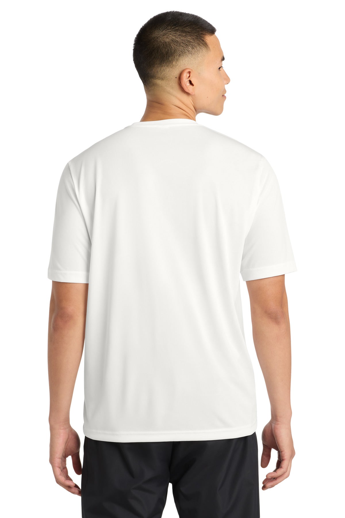 White Sport-Tek PosiCharge Tough Tee . ST320 plain