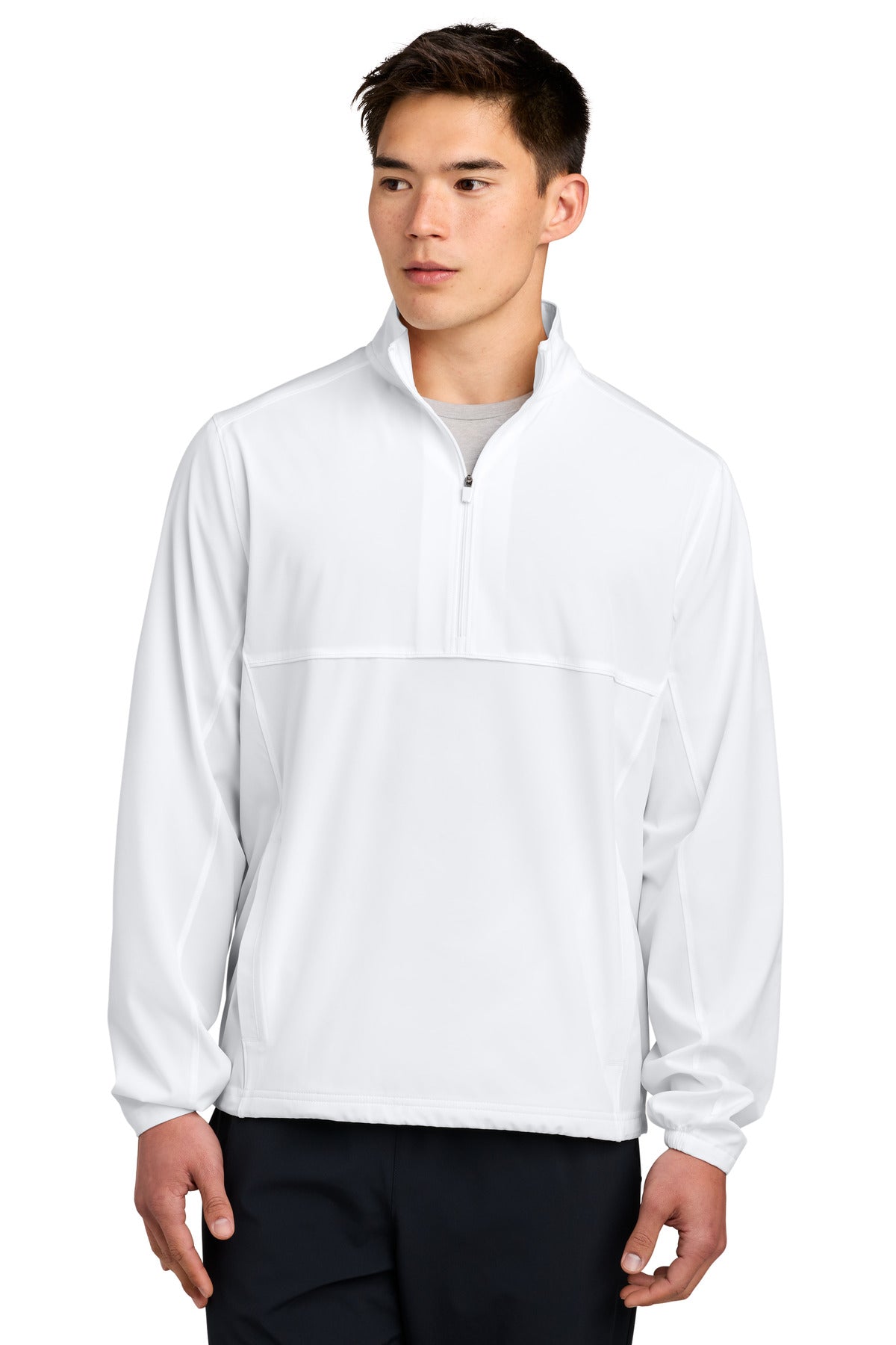 White Sport-Tek Repeat 1/2-Zip JST481 plain