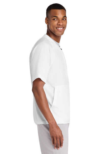 White Sport-Tek Repeat 1/2-Zip Short Sleeve Jacket JST489