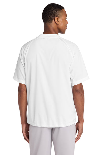 White Sport-Tek Repeat 1/2-Zip Short Sleeve Jacket JST489