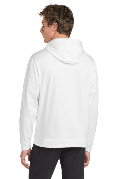 White Sport-Tek Sport-Wick Fleece Hooded Pullover. F244 plain
