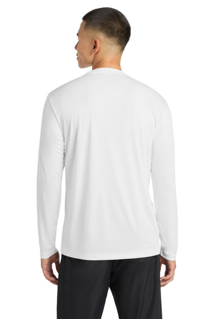 White Sport-Tek Tall Long Sleeve PosiCharge Competitor Tee. TST350LS plain