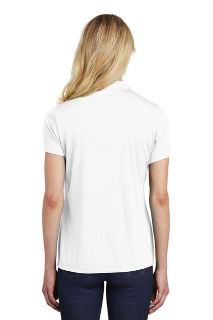White Sport-Tek Women's PosiCharge Competitor Polo. LST550 plain