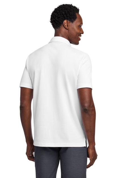 White TravisMathew Coastal Chest Stripe Polo TM1MY402 plain