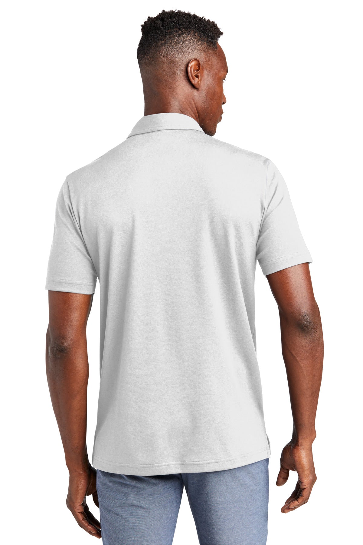 White TravisMathew Monterey Chest Stripe Polo TM1MW450 plain