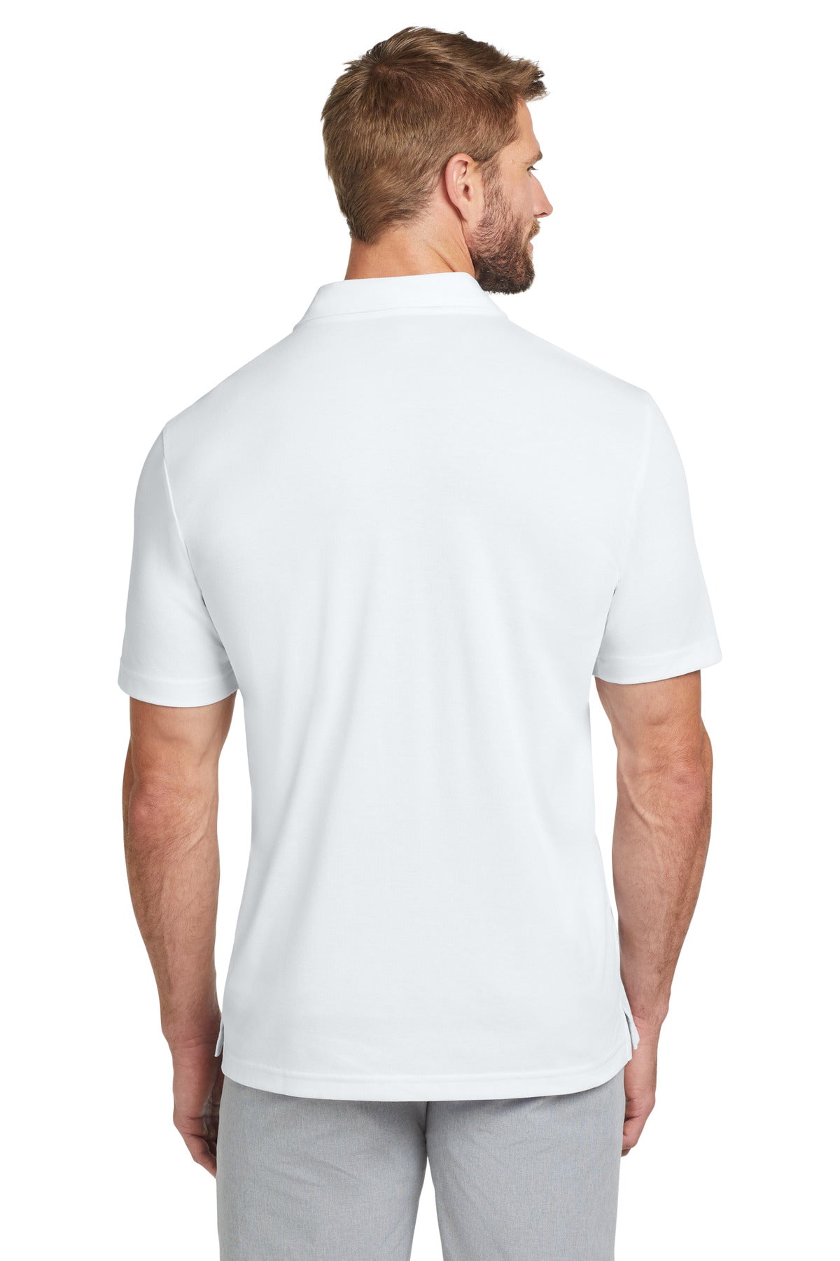White TravisMathew Oceanside Solid Polo. TM1MU411 plain