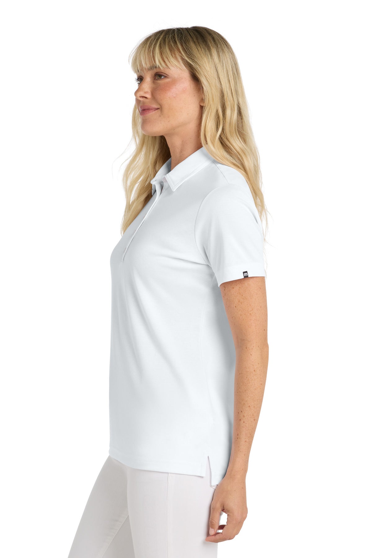 White TravisMathew Women's Oceanside Solid Polo TM1WW001 plain