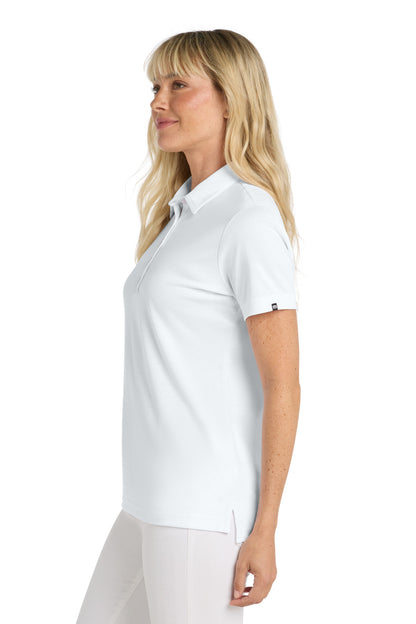 White TravisMathew Women's Oceanside Solid Polo TM1WW001 plain