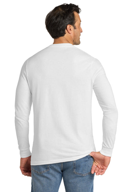 White Volunteer Knitwear All-American Long Sleeve Tee VL100LS plain