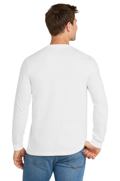 White Volunteer Knitwear Chore Long Sleeve Tee VL60LS plain