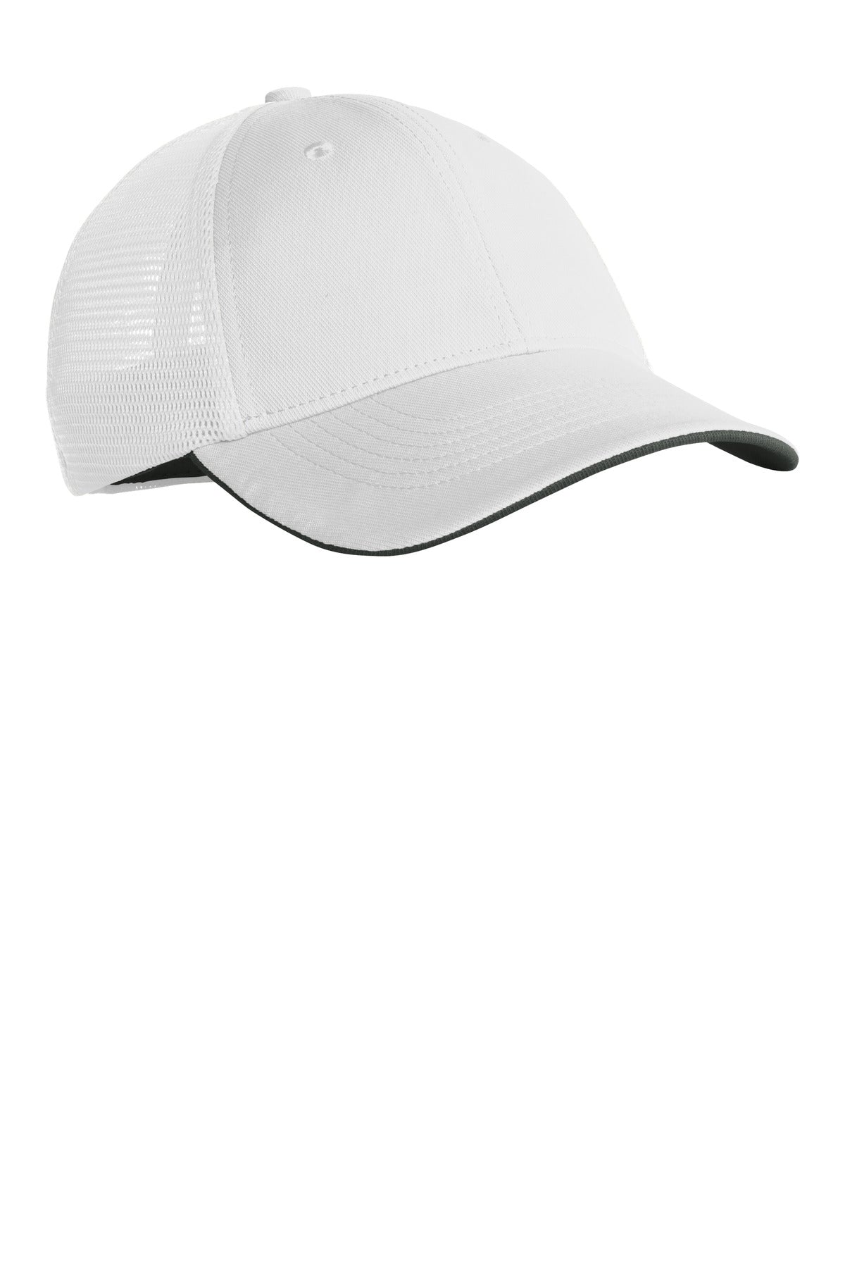 Wht/Wht Nike Stretch-to-Fit Mesh Back Cap NKFB6448 plain