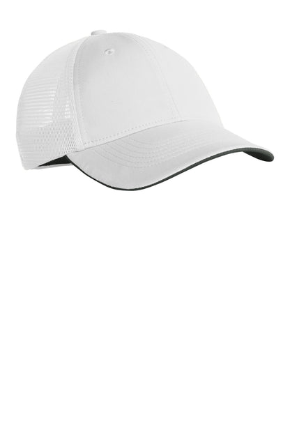 Wht/Wht Nike Stretch-to-Fit Mesh Back Cap NKFB6448 plain