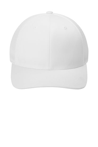 Wht/Wht Port Authority Flexfit 110 Mesh Cap C110 plain