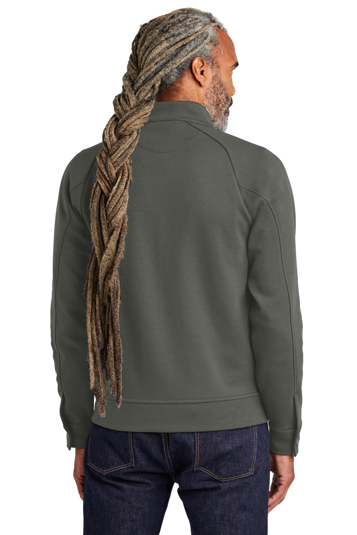 WindsorGry Brooks Brothers Double-Knit Full-Zip BB18210 plain
