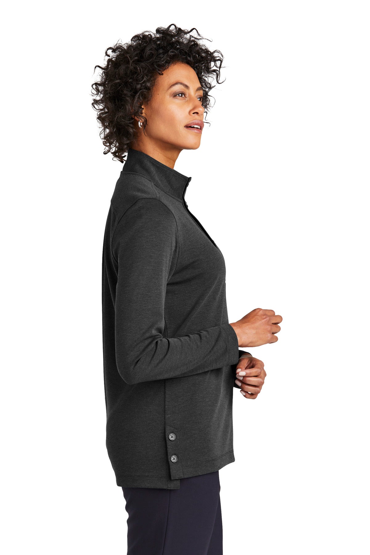 WindsorGyH Brooks Brothers Women's Mid-Layer Stretch 1/2-Button BB18203 plain