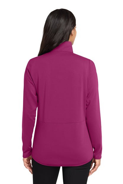 Wine Port Authority Women's Accord Stretch Fleece Full-Zip LK595 plain