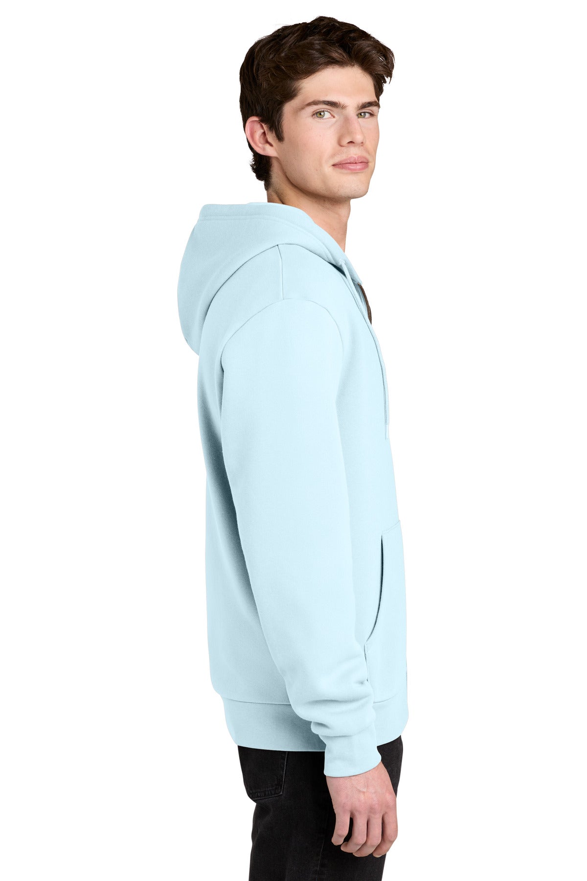 WinterBlue District MelloFleece Full-Zip Hoodie DT6702 plain