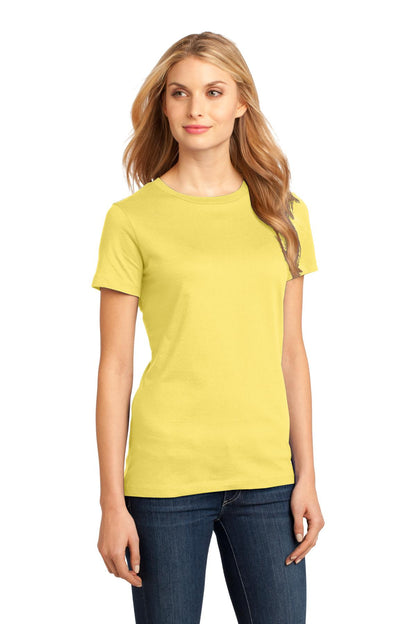 Yellow District Women's Perfect Weight Tee. DM104L plain