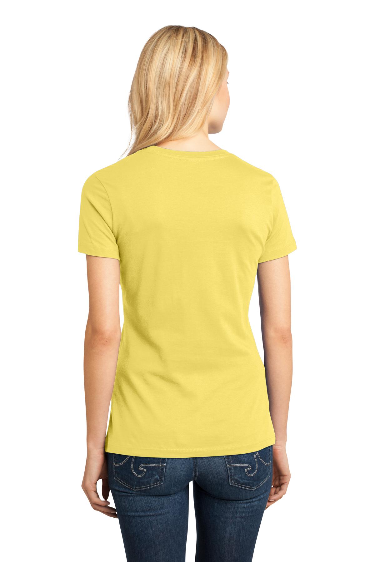 Yellow District Women's Perfect Weight Tee. DM104L plain