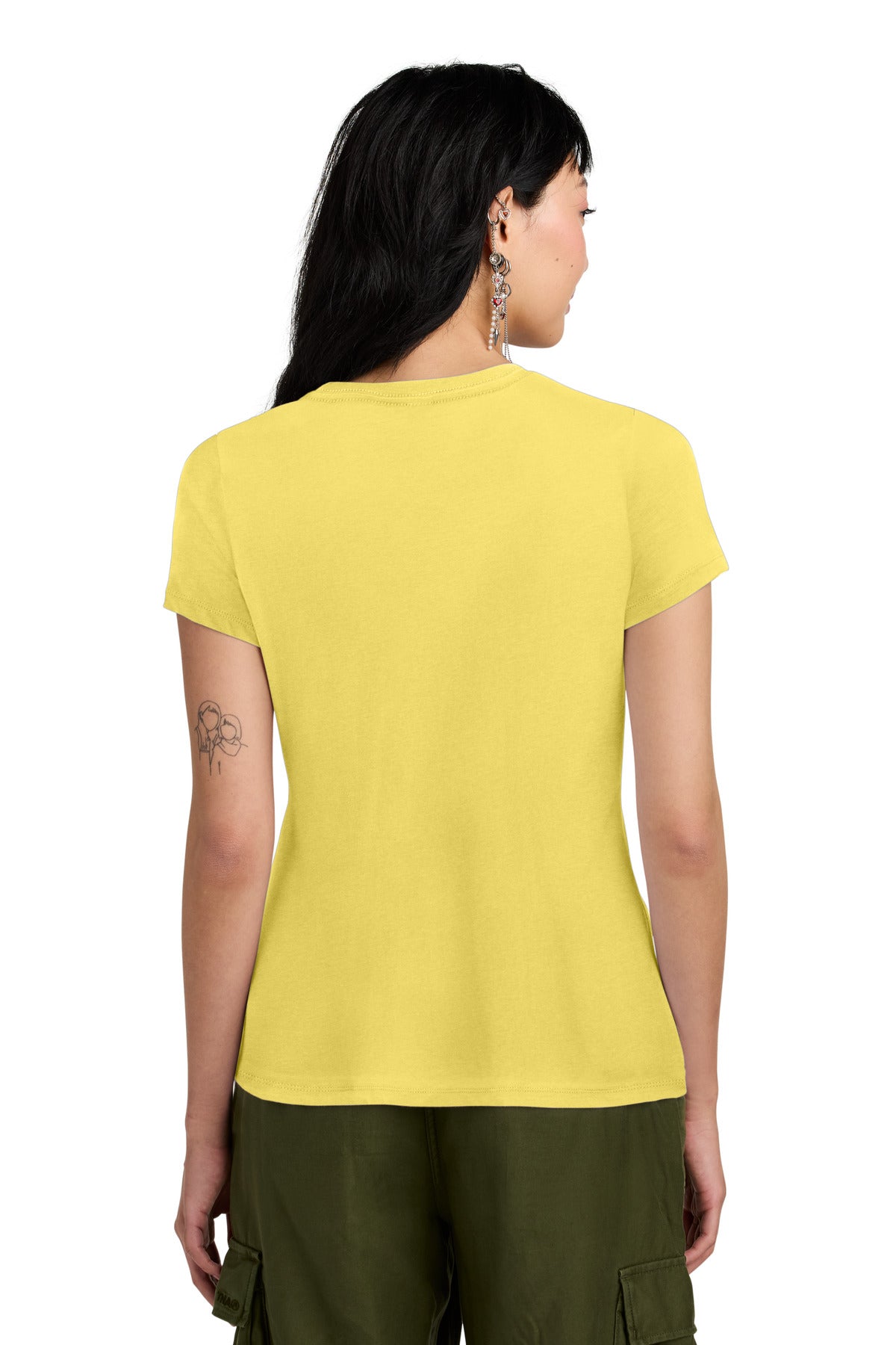 Yellow District Women's Perfect Weight Tee. DM104L plain