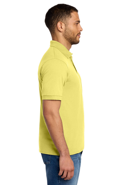 Yellow Port & Co Core Blend Jersey Knit Polo. KP55 plain