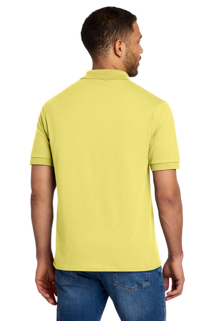 Yellow Port & Co Core Blend Jersey Knit Polo. KP55 plain