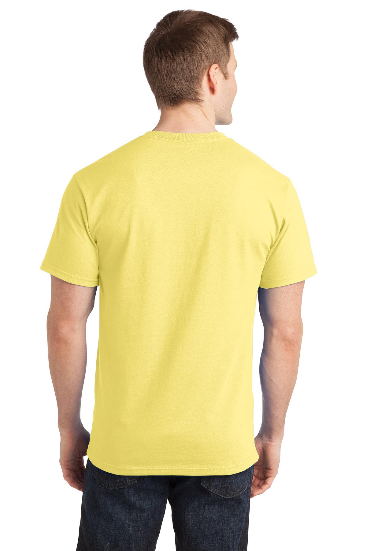 Yellow Port & Co Ring Spun Cotton Tee. PC150 plain