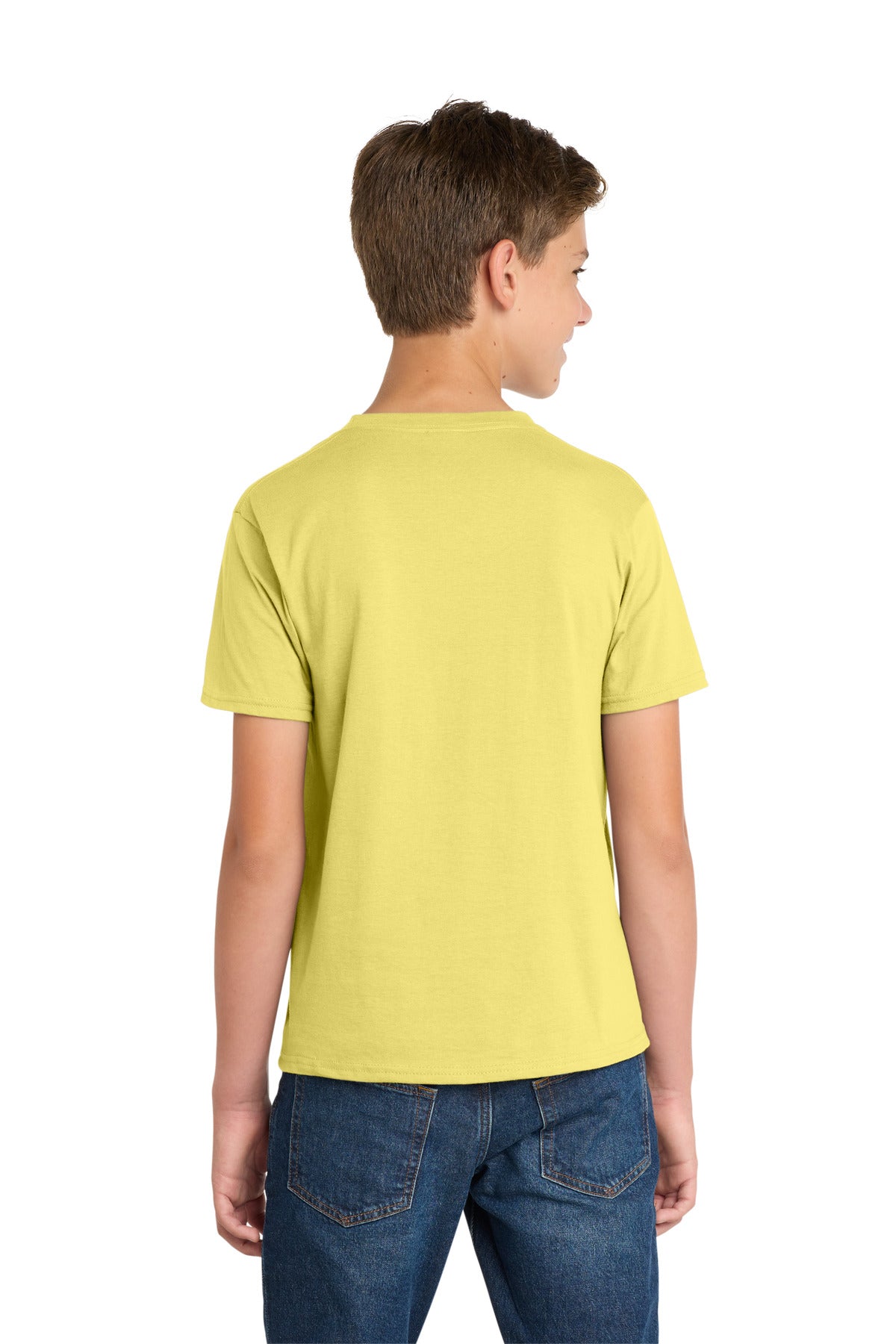 Yellow Port & Co Youth Fan Favorite Tee. PC450Y plain