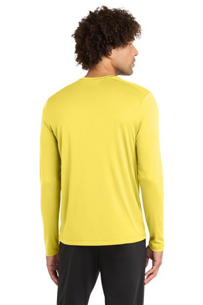 Yellow Sport-Tek Posi-UV Pro Long Sleeve Tee. ST420LS plain