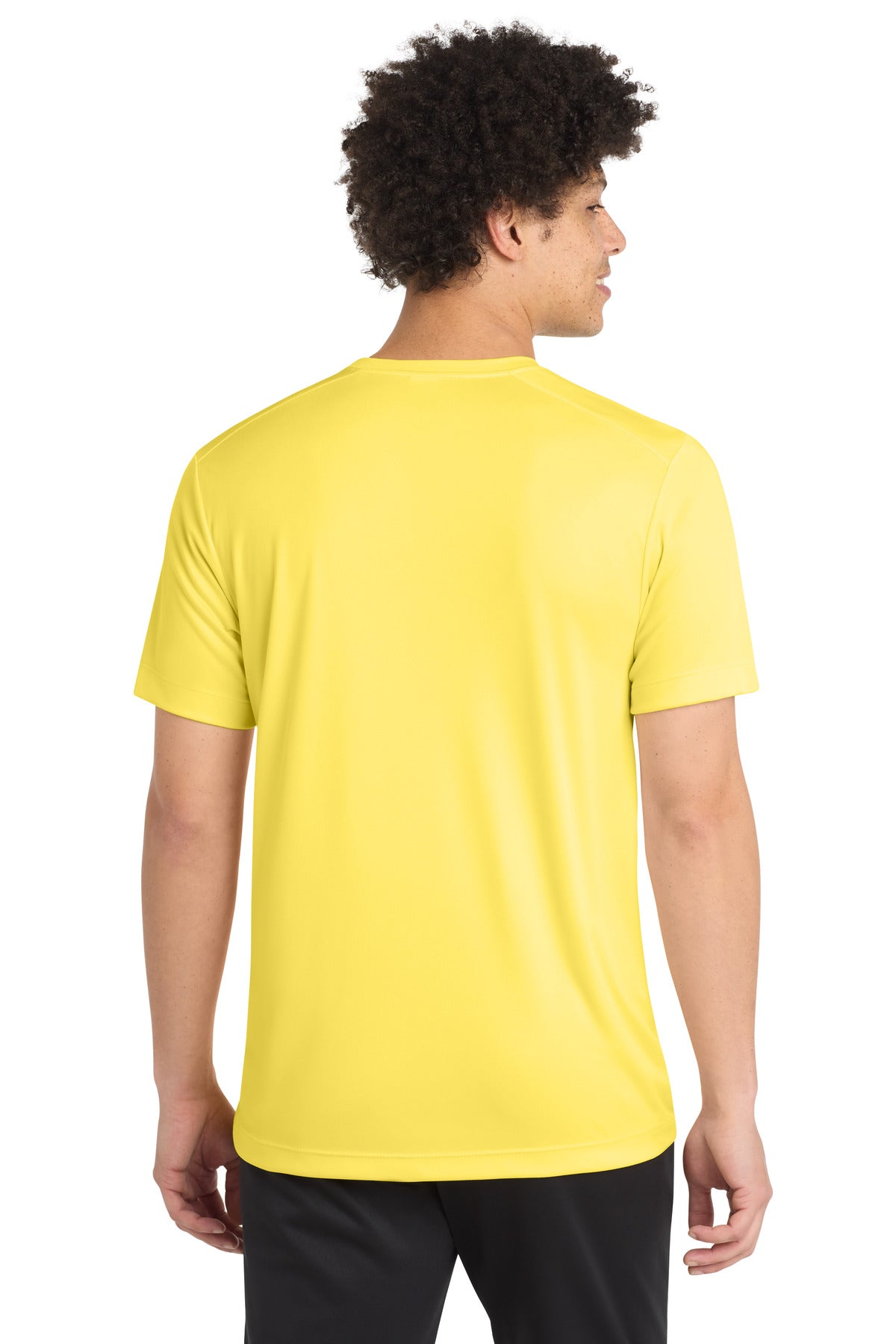 Yellow Sport-Tek Posi-UV Pro Tee. ST420 plain